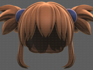 Base Hair for girl V42 Modelo 3D