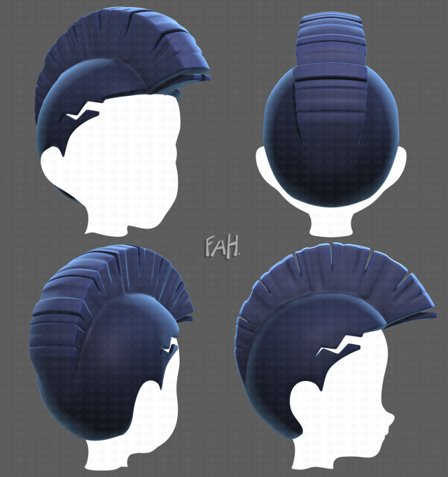 Base Hair for Boy V42 Modelo 3D .c4d .max .obj .3ds .fbx .stl .blend 