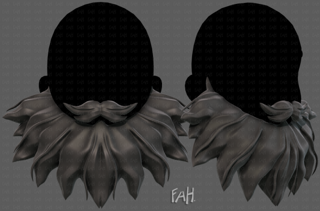 Beard V33 Modelo 3D .c4d .max .obj .3ds .fbx .stl .blend 