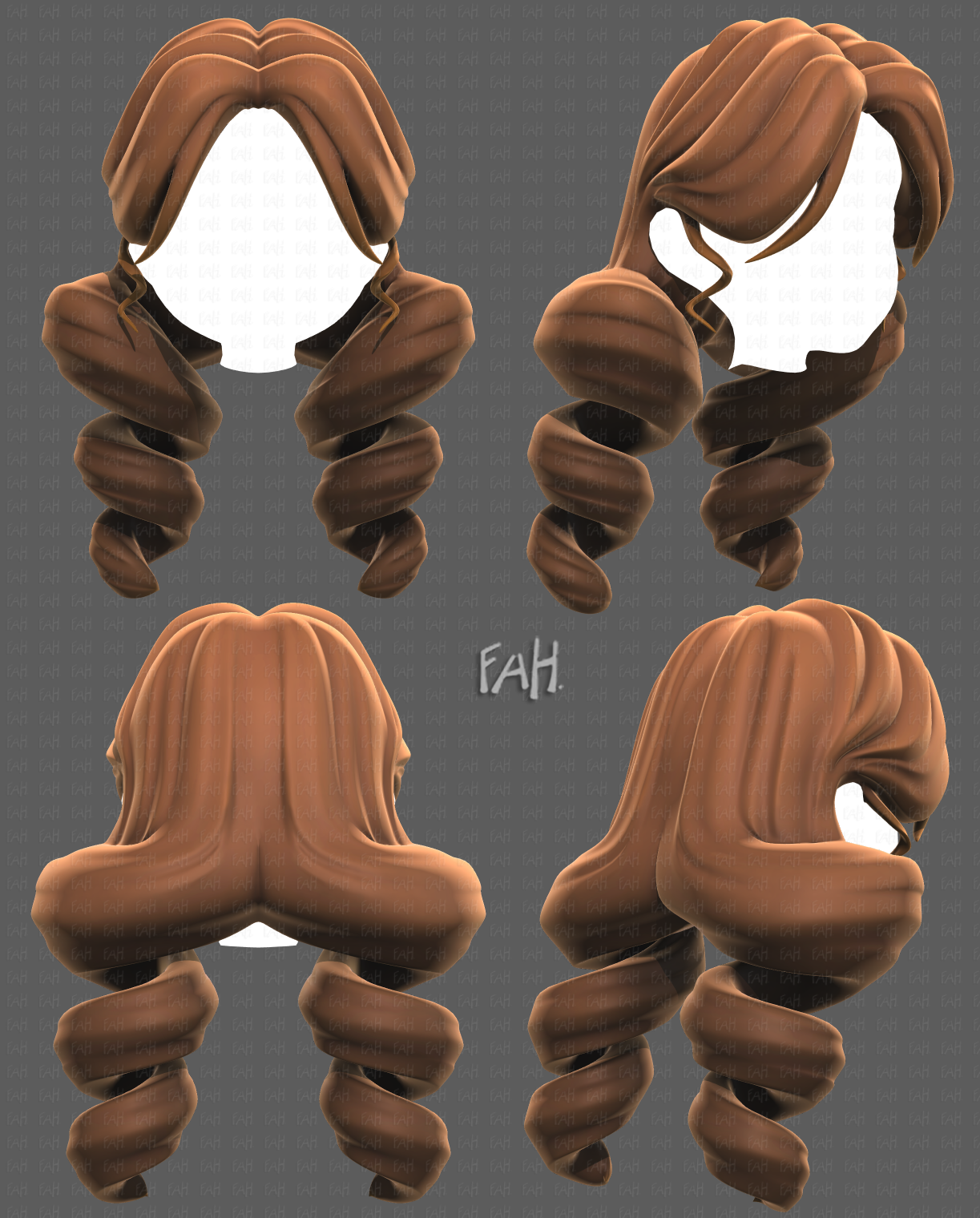 Base Hair for girl V32 3D Model in Clothing 3DExport