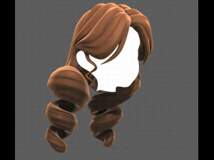 Base Hair for girl V43 3D Model