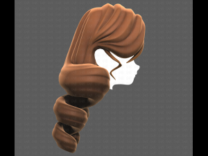 Base Hair for girl V43 Modelo 3D