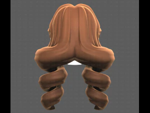 Base Hair for girl V43 3D Model
