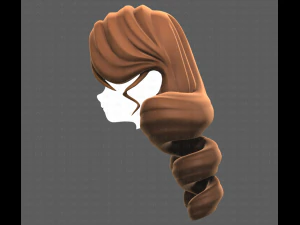 Base Hair for girl V43 3D Model