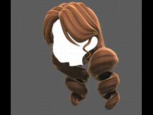 Base Hair for girl V43 3D Model