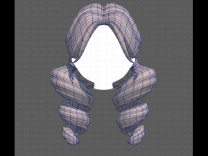 Base Hair for girl V43 Modelo 3D