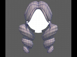 Base Hair for girl V43 3D Model
