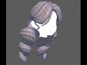 Base Hair for girl V43 3D Model