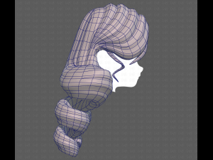 Base Hair for girl V43 Modelo 3D