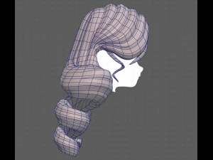 Base Hair for girl V43 3D Model