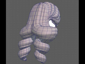 Base Hair for girl V43 3D Model