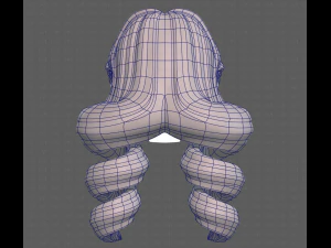 Base Hair for girl V43 3D Model