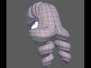Base Hair for girl V43 3D Model