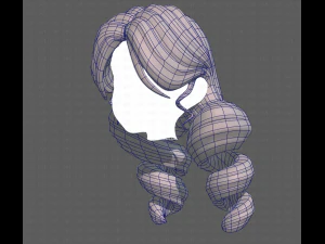 Base Hair for girl V43 3D Model