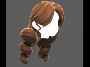 Base Hair for girl V43 Modelo 3D