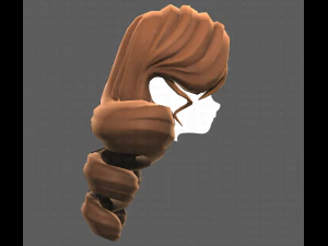 Base Hair for girl V43 3D Model