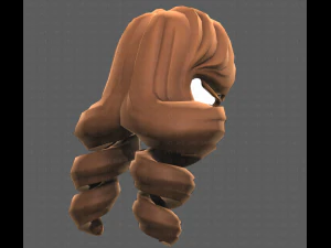 Base Hair for girl V43 3D Model