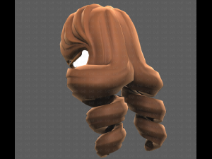 Base Hair for girl V43 Modelo 3D