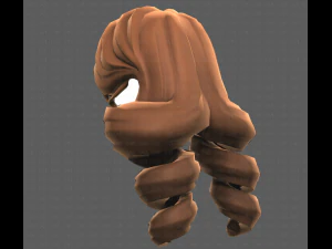 Base Hair for girl V43 3D Model
