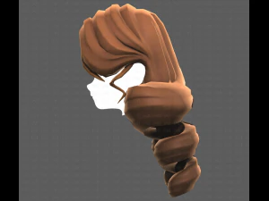 Base Hair for girl V43 3D Model