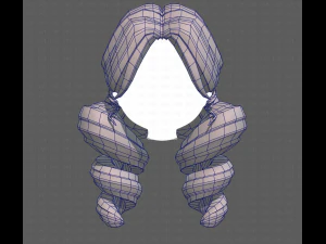 Base Hair for girl V43 3D Model