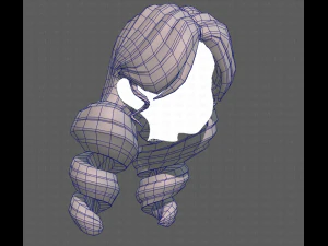 Base Hair for girl V43 3D Model