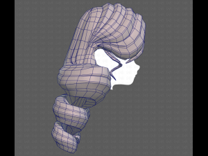 Base Hair for girl V43 Modelo 3D