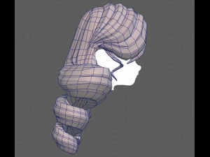 Base Hair for girl V43 3D Model