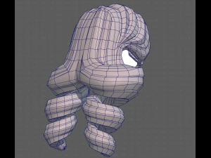Base Hair for girl V43 3D Model