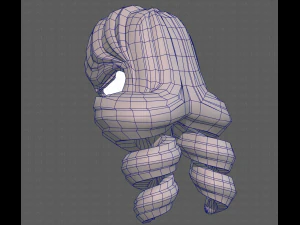 Base Hair for girl V43 3D Model