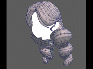 Base Hair for girl V43 3D Model