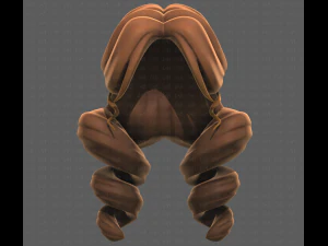 Base Hair for girl V43 3D Model