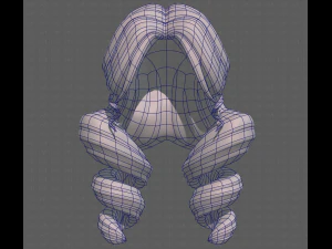 Base Hair for girl V43 3D Model
