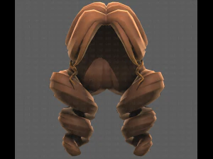 Base Hair for girl V43 3D Model