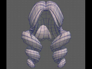 Base Hair for girl V43 3D Model