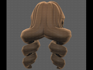 Base Hair for girl V43 Modelo 3D