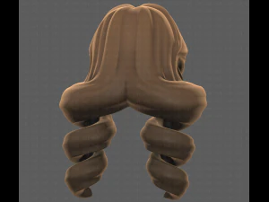 Base Hair for girl V43 3D Model