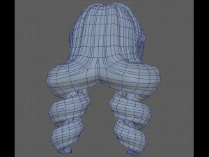 Base Hair for girl V43 3D Model