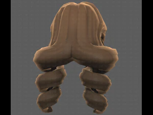 Base Hair for girl V43 3D Model