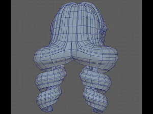Base Hair for girl V43 3D Model