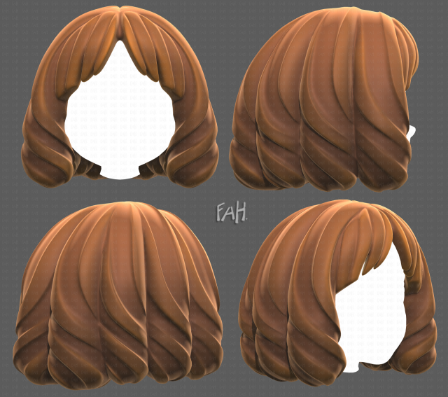Base Hair for girl V44 3D Model in Clothing 3DExport