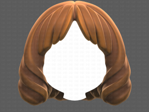 Base Hair for girl V44 3D Модель