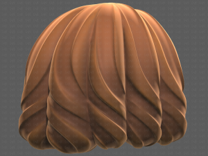 Base Hair for girl V44 3D Модель
