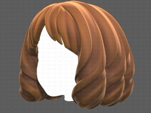 Base Hair for girl V44 3D Модель