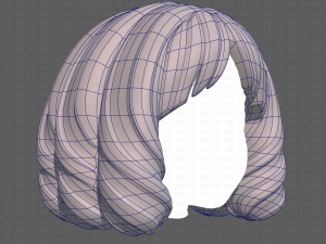 Base Hair for girl V44 3D Модель