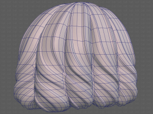 Base Hair for girl V44 3D Модель