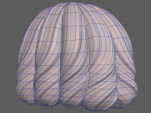 Base Hair for girl V44 3D Модель