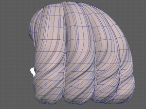 Base Hair for girl V44 3D Модель