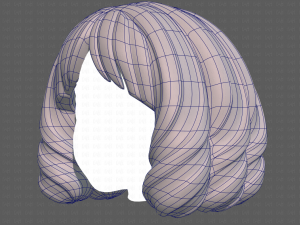 Base Hair for girl V44 3D Модель