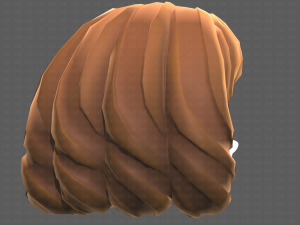 Base Hair for girl V44 3D Модель
